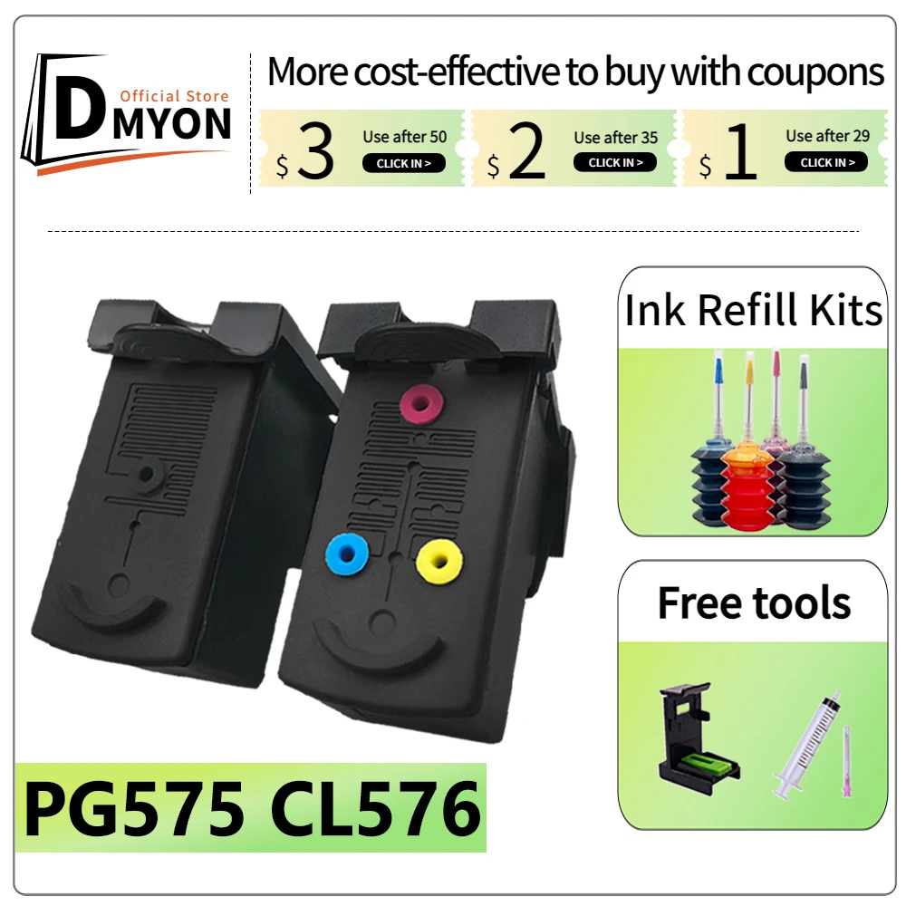 PG575 CL576 Remanufactured Ink Cartridge Replacement for canon printer pixma cartridge TS3550i TS3551i TR4750i TR4751i Printer