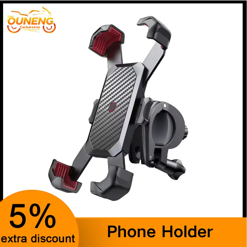 

Phone Holder Bike 360° View Universal Bicycle Phone Holder for 4.7-7 Inch Mobile Phone Stand Shockproof Bracket GPS Cli