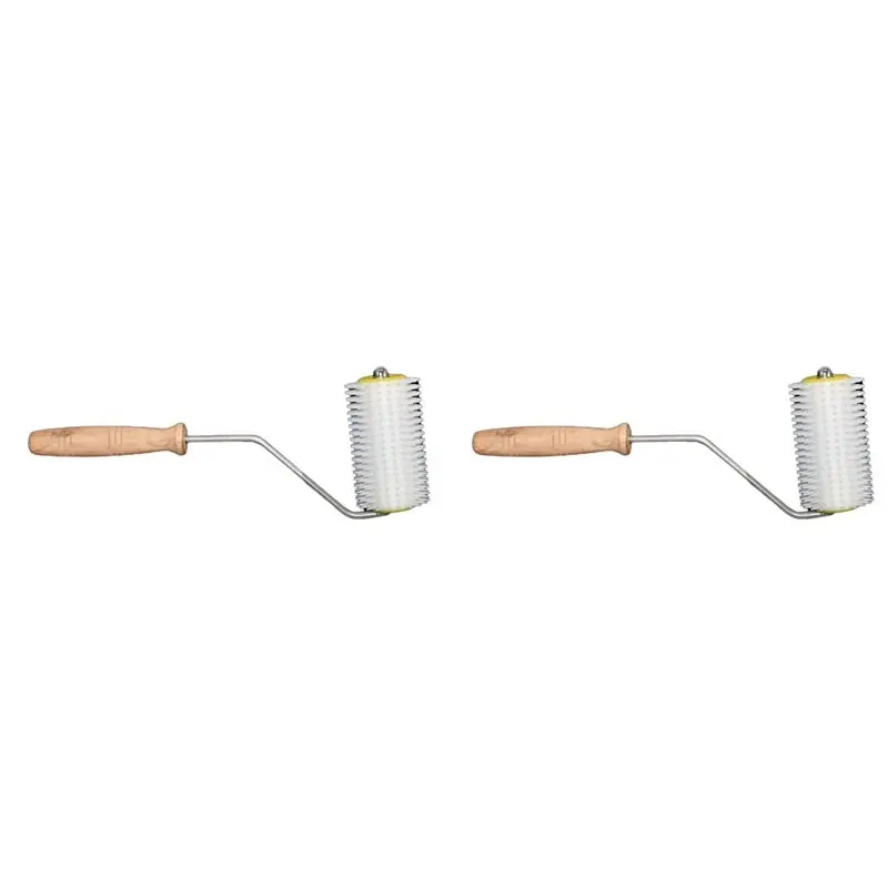 AB66-2X Bee Honey Extracting Tool Uncapping Needle Roller Type Propolis Extractor Bee Honey Comb Beekeeping Uncapping Tools,B