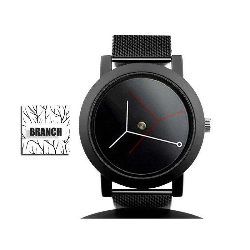 NEW YEAR Enmex creative design neutral wristwatch branch concept brief hit color simple face nature fashion quartz lady watches