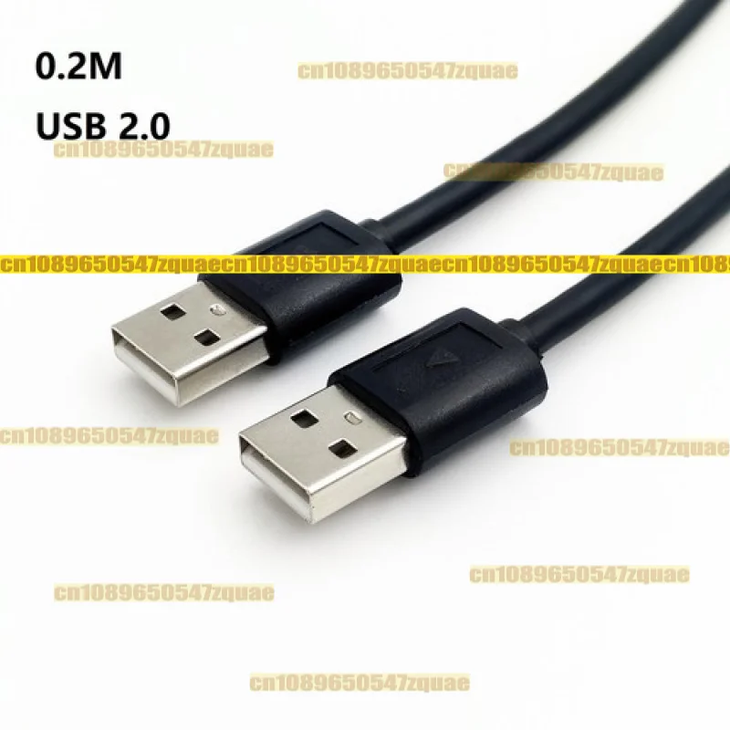 

Кабель для передачи данных USB2.0 типа A «папа» на «папа» 20 см, черный