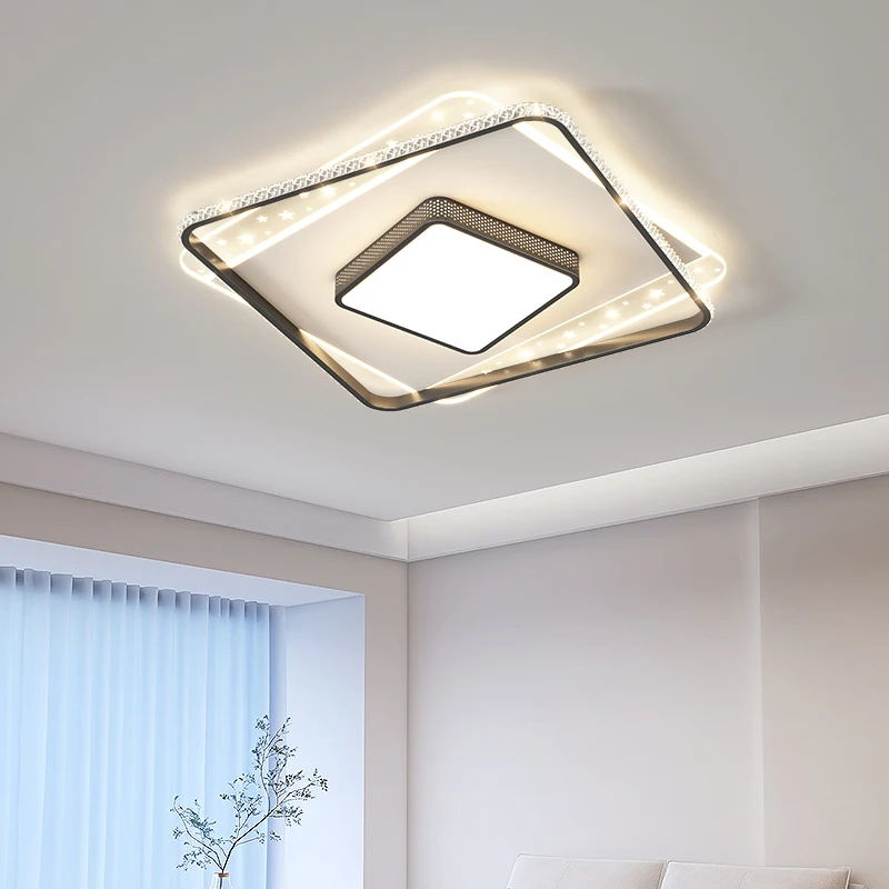 Plafoniere a led semplici soggiorno camera da letto sala da pranzo lampadario nordico lampade per interni quadrate rotonde lampade dimmerabili