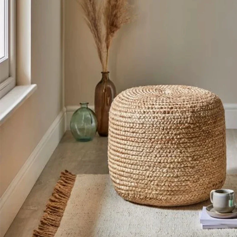 

Natural Jute Pouf Cover Braided Ottoman Foot Stool Cover for Living Room Boho Home Decor and Comfortable Seating Solutions