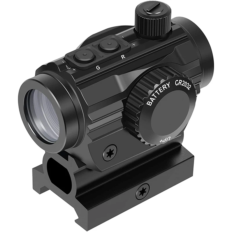 

Tactical 1x22mm 5 MOA Red & Green Dot Sight Red & Green Dot Scope with 0.83” Riser Mount Absolute Co-Witness Height