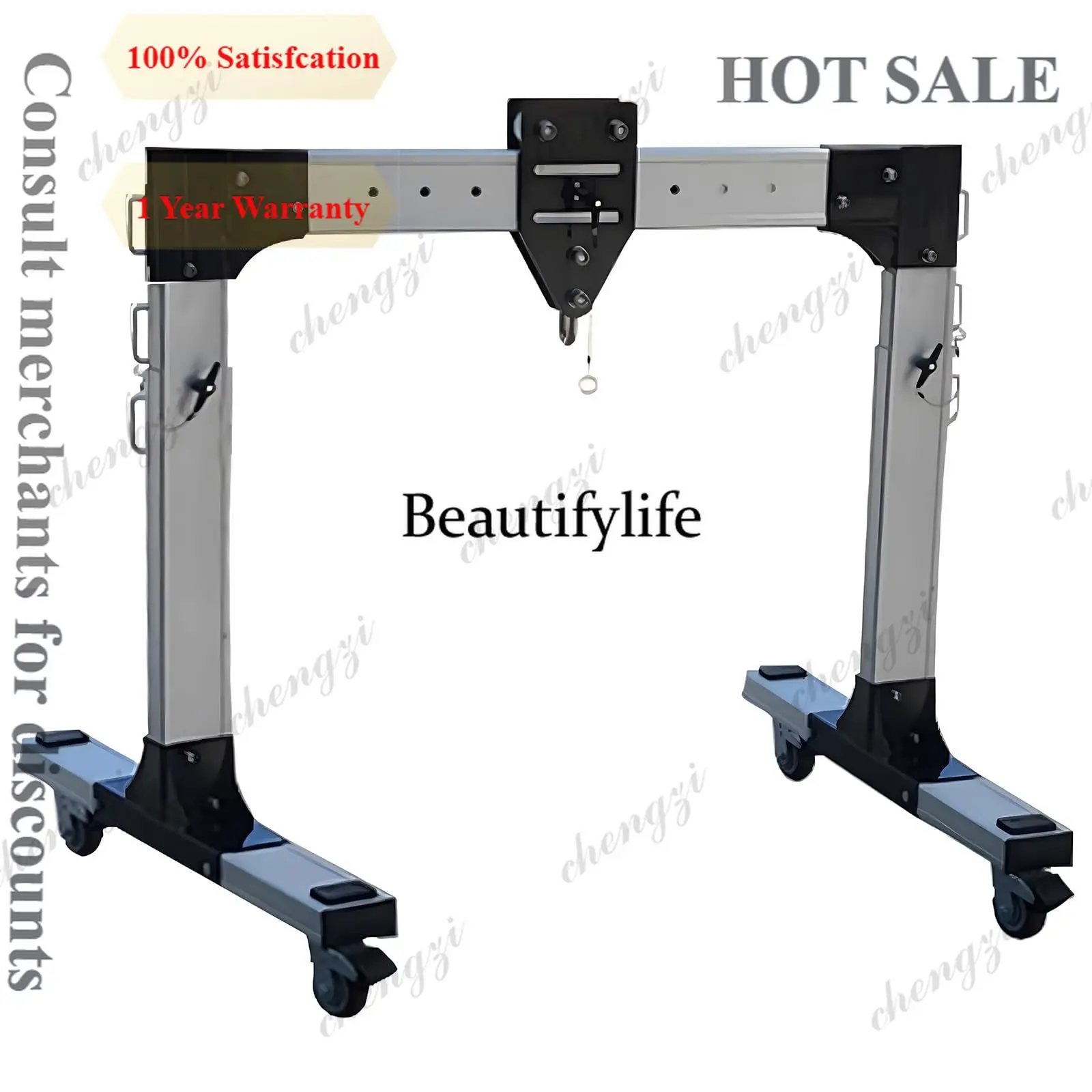

A81 Aluminum Portable Gantry Crane with Height/Width Adjustment Shop Lift Suitable for Challenging Terrain and Confined Spaces