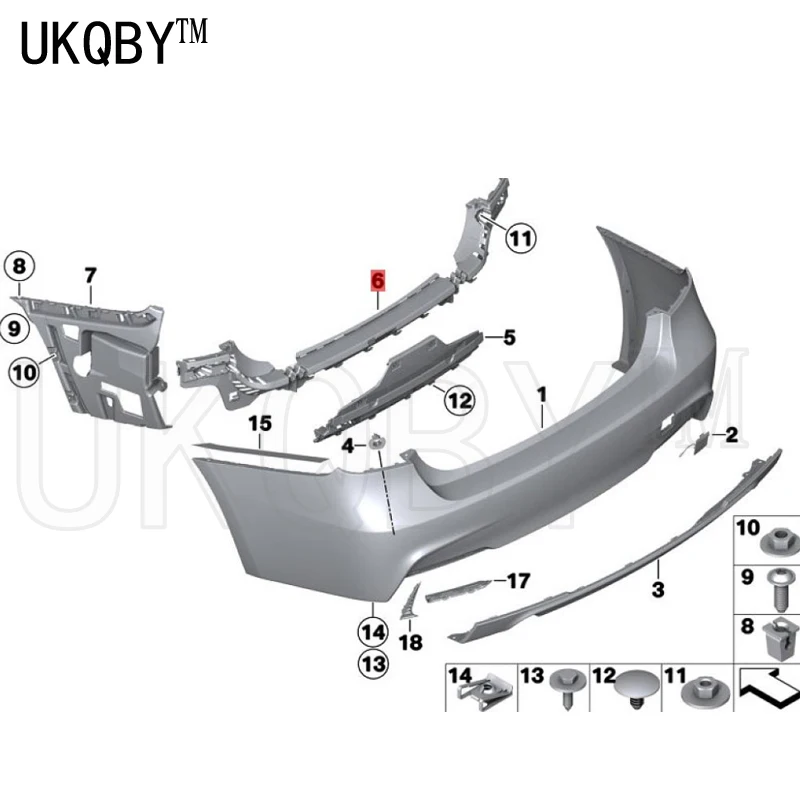 Middle and rear of guide device 3system F35 F30 320 328Li 51127256922