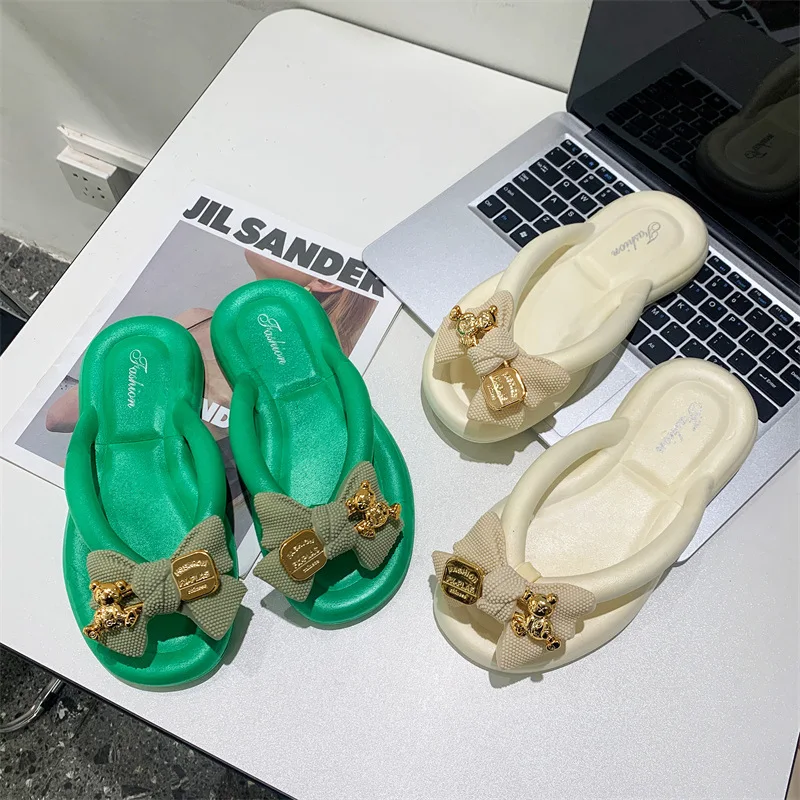 Slippers Women Cute Clip Toe Flip Flops Shoes Female Platform Outdoor Fashion Beach Sandals Casual Flat Slides 2023