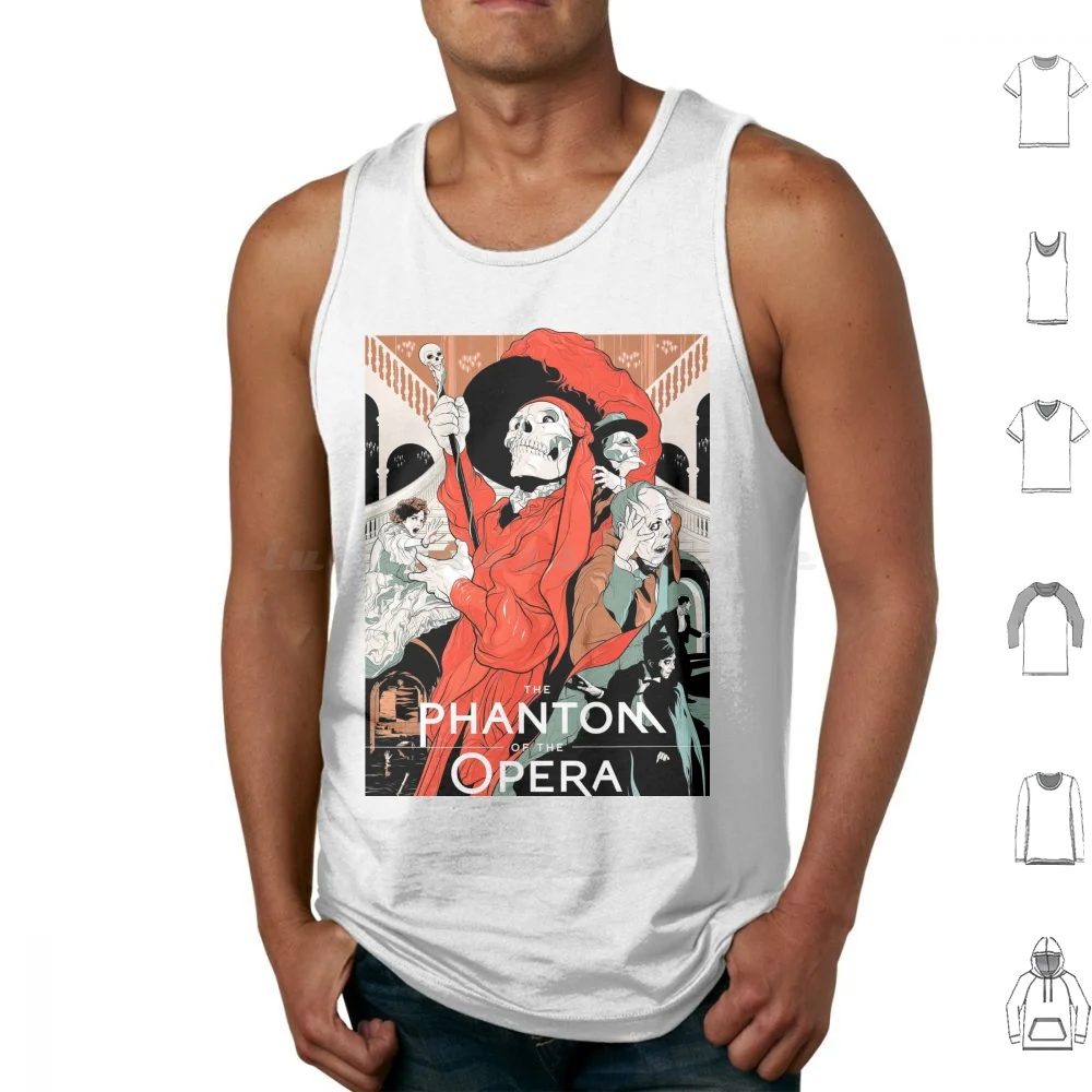 The Phantom Of The Opera-Lon Cheney-The Nu Retro Poster Tank Tops Vest Sleeveless Phantom Of The Opera Horror Classic