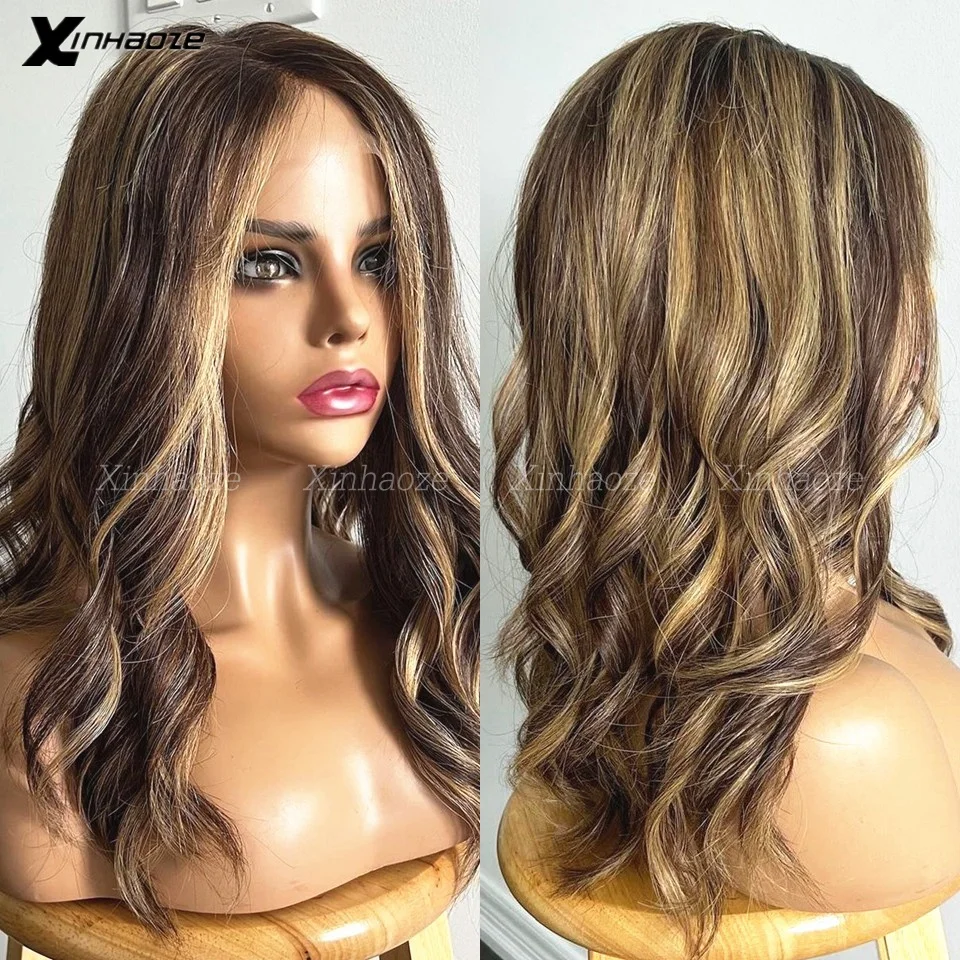 

#4/27 Highlight Silk Top Wig Human Hair Body Wave Lace Front Wig Brazilian Remy Colored 13x4 13x6 Hd Lace Frontal Wigs For Women