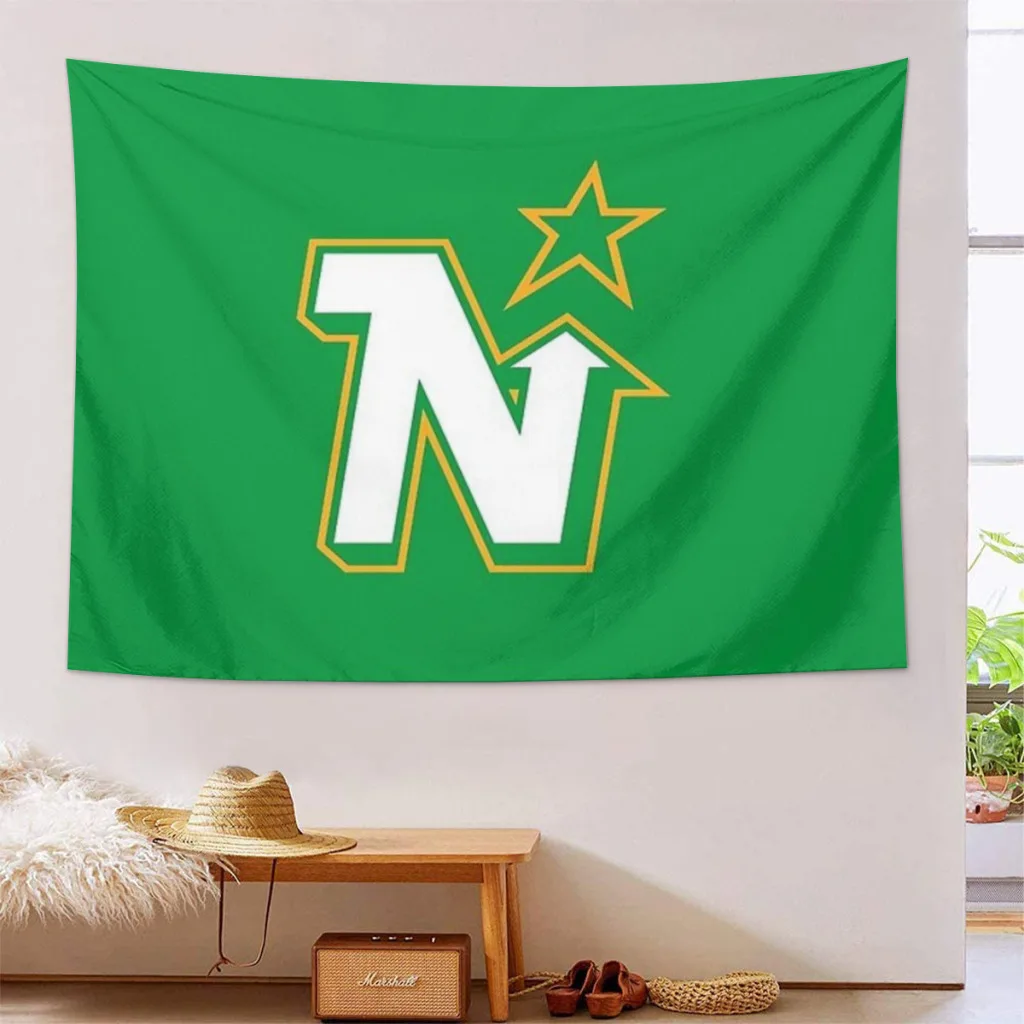 

Vintage Minnesota Hockey - Retro North Stars Tapestry Home And Decoration Wall Art Tapestries Room Decors