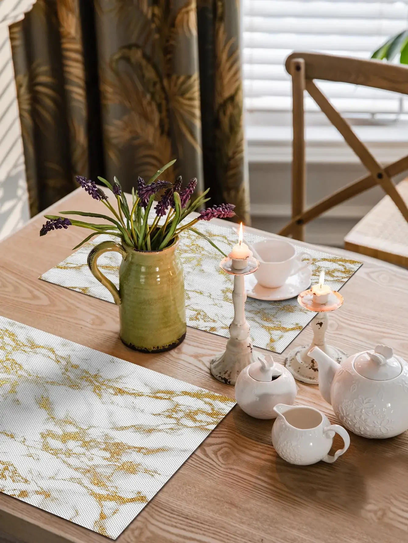 Teslin Table Mat Placemat Non-slip Easy To Clean Can Be Used for Kitchen, Coffee Table Dining Table, Party Decoration