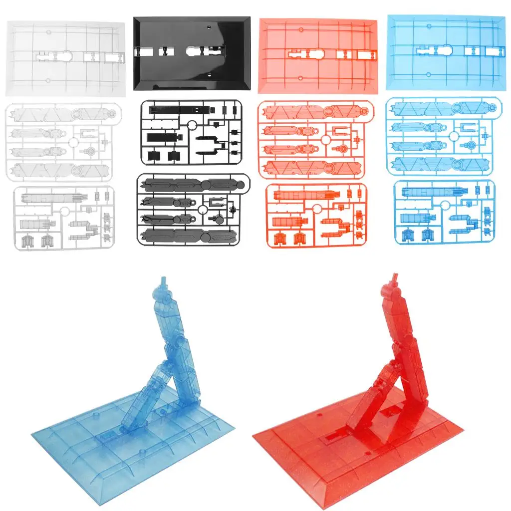 Base de ação de plástico expositor segurar para 1/60 1/100 pg mg gundam figura modelo diy construção brinquedo acessórios