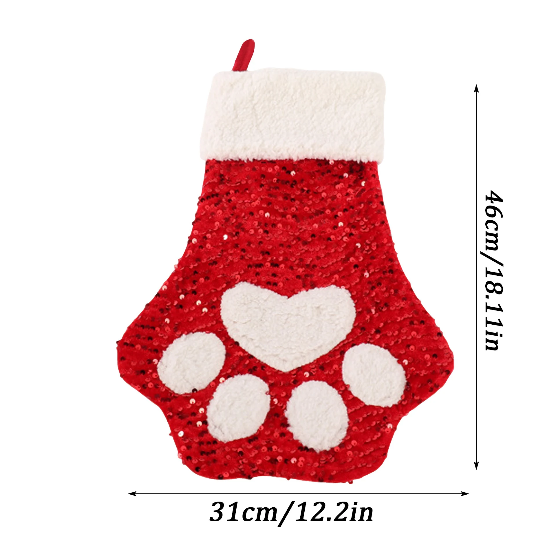 جوارب عيد الميلاد المتلألئة مع بريق مثالي لزينة عيد الميلاد والمدفأة العائلية وديكورات شجرة عيد الميلاد