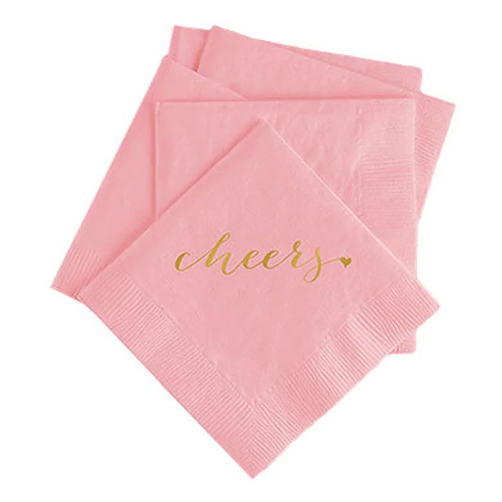 

50PCS Cheers Personalized Napkins - Birthday Napkins - Wedding Napkins - Party Napkins - Anniversary - Engagement - Luncheon - C