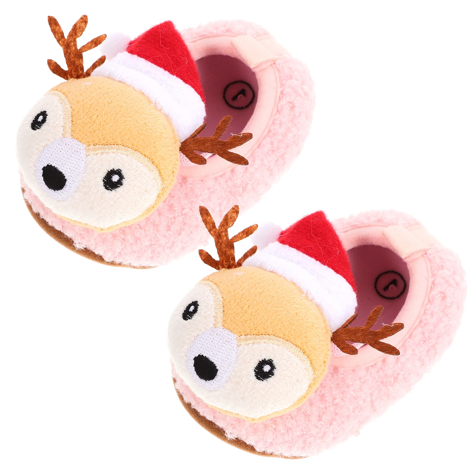 

1 Pair Christmas Reindeer Baby Cotton Shoes Thickened Infant Winter Warm Prewalker Soft Sole Breathable Toddler Walking Shoes