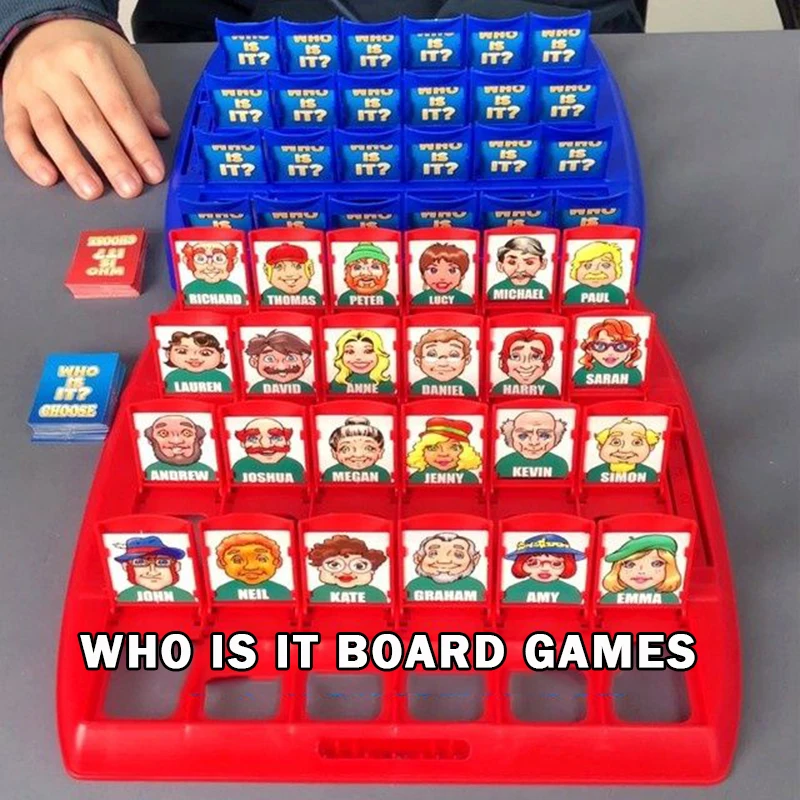 Qui est-ce? Jeux de société classiques pour enfants, jeu de fête coule, jeu de devinettes de mémoire familial, jouet anti-stress Montessori drôle,