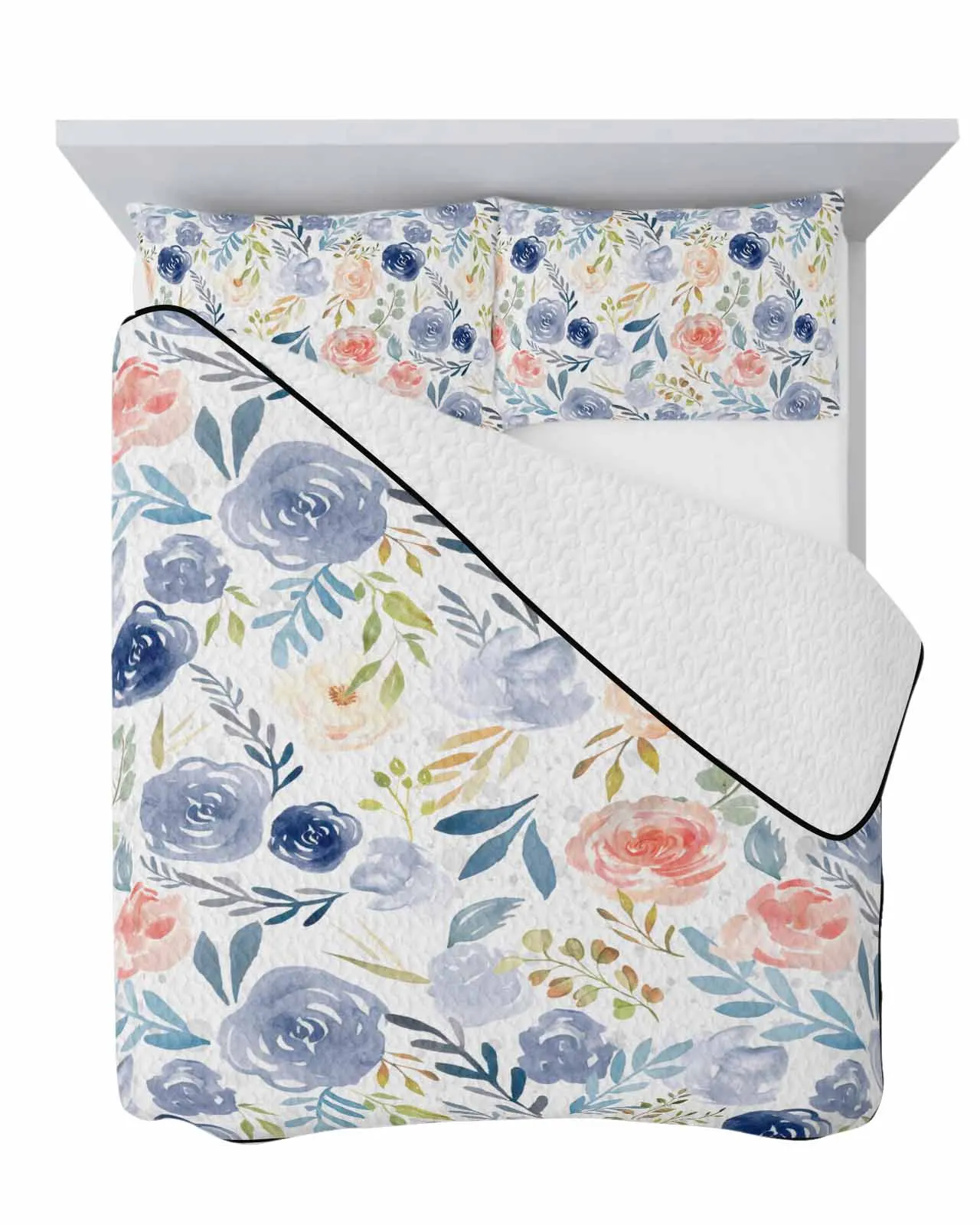 

Abstract Watercolor Flowers Plants Summer Cooling Quilt Air Condition Blanket Comfortable Lightweight Bedroom Thin Quilt