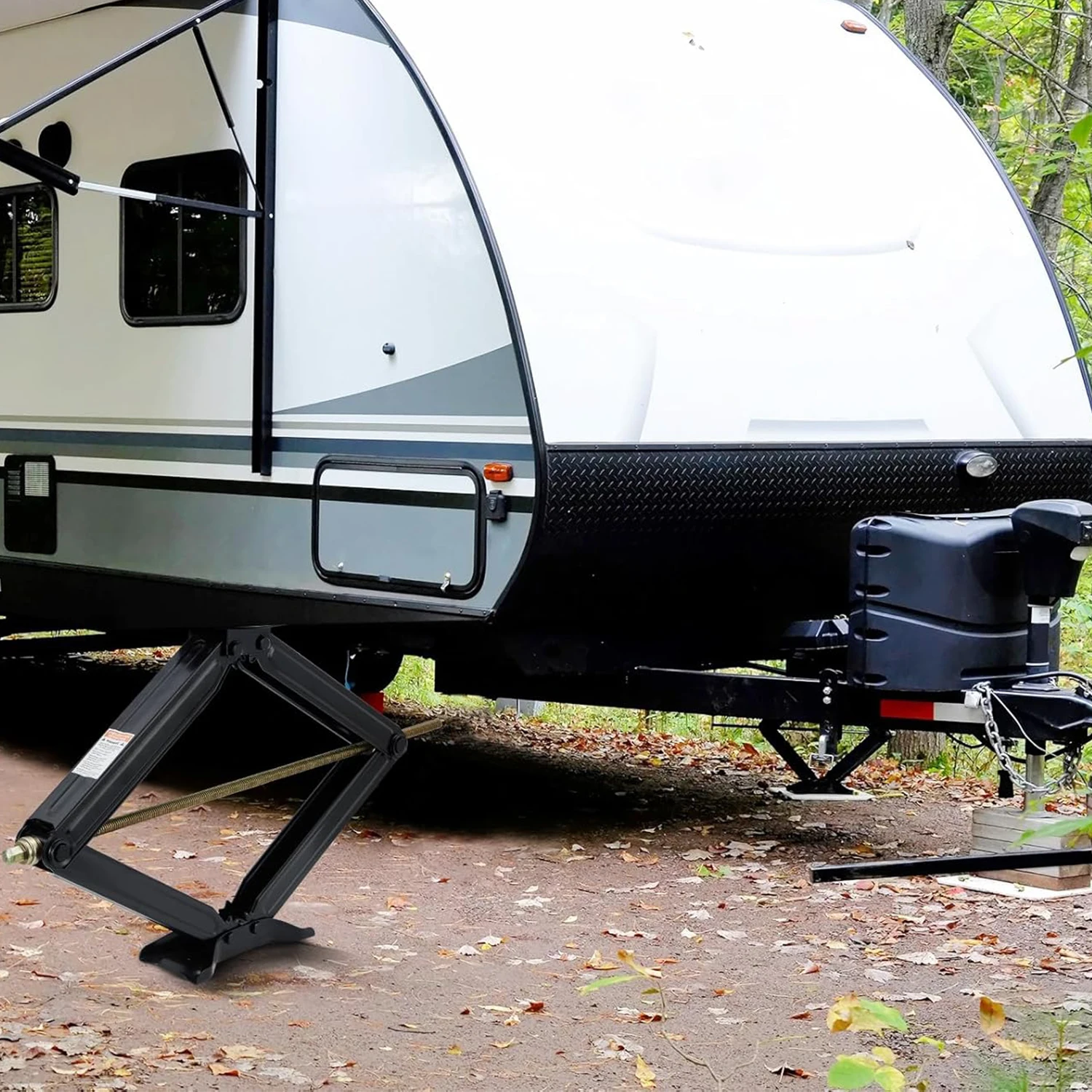

RV Scissor Jacks Set of 2, Adjustable Heavy Duty RV Stabilizer Jacks, 5000-7500 Lbs Capacity, 4-30 Inch Height Camper Jacks for Travel Trailer, Camper Van, Truck, RV Support