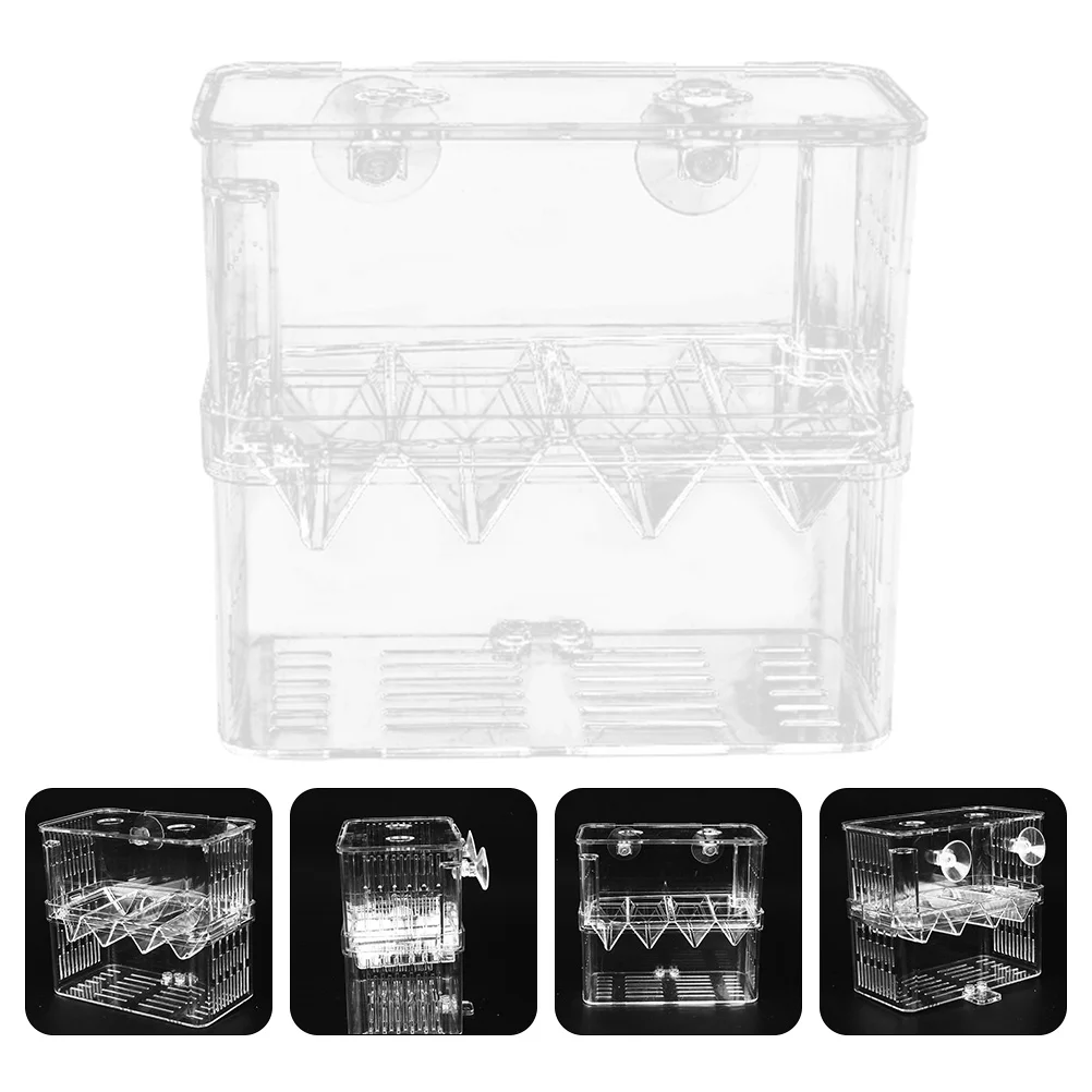 1PC Fish Fry Ovipositor Fish Tank Young Fish Isolation Box Fish Fry Box (White) Fry Breeding Box Aquarium Box