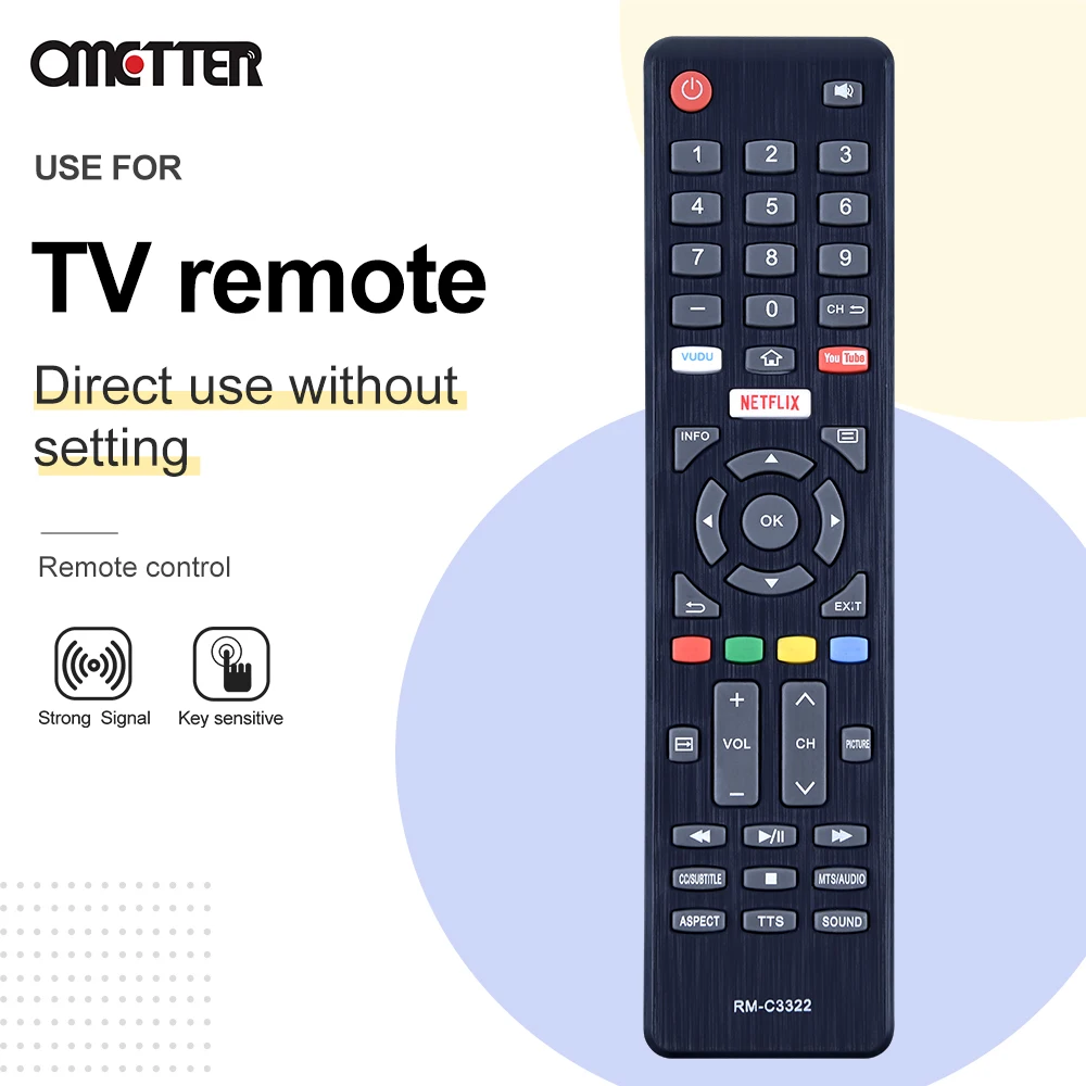 RM-C3322 tv apto para jvc rmc3322 controle remoto inteligente ler com netflix suscripción 1 mes