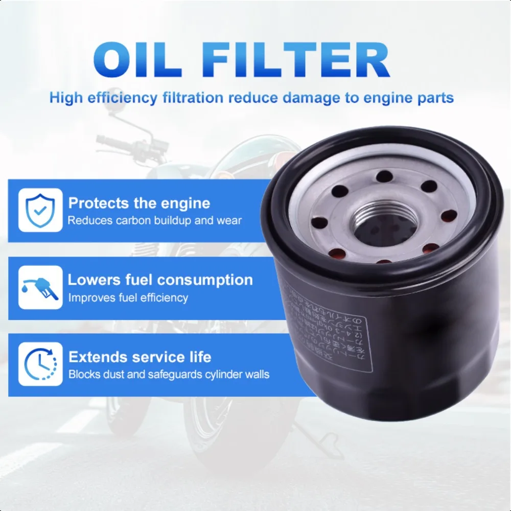 Universal Motorcycle Oil Filter For Honda VLX400 CBF500 HORNET CB600 FSC600 SILVER WING 600 GL1500 GL1800 GOLD WING 1500 VTX1300 - view 2