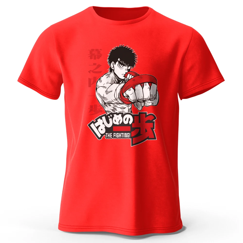 تي شيرت صيفي جديد للرجال تي شيرت ياباني كارتوني للملاكمة والصالة الرياضية مطبوع عليه رسومات الرسوم المتحركة تي شيرت للرجال والنساء