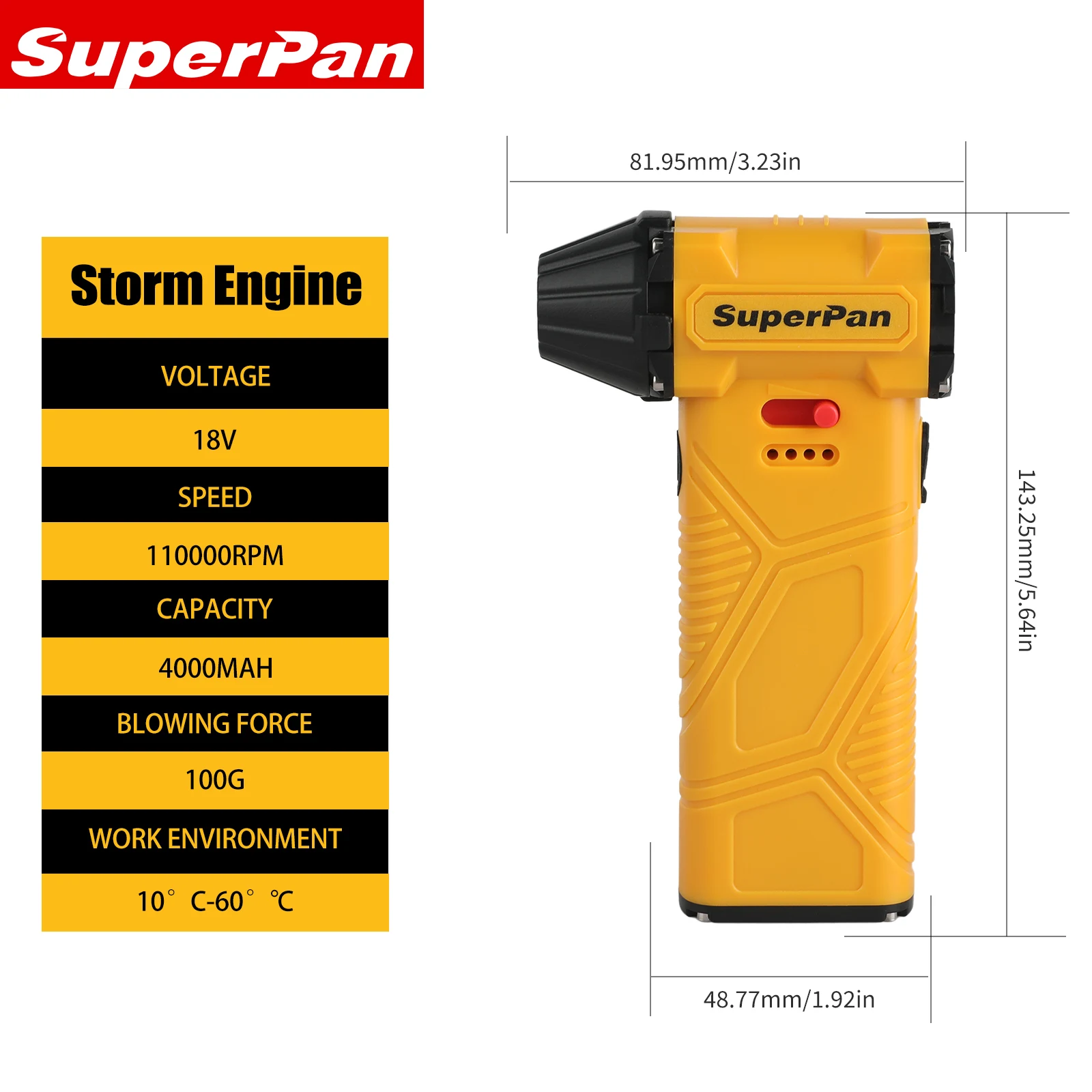 

Высокоскоростной мини-турбовентилятор SUPERPAN 110000 об/мин – электрический воздушный компрессор с регулируемой скоростью ветра