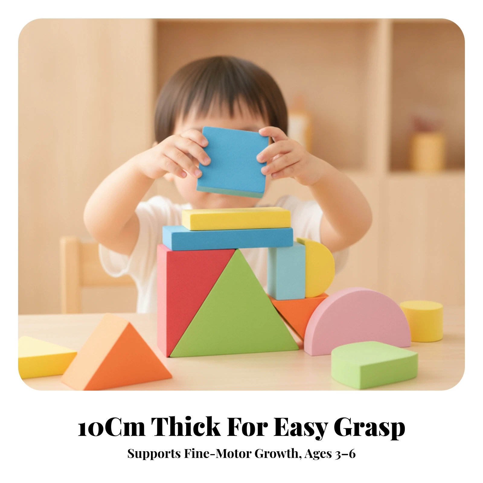 57 Pieces Foam Building Blocks with Storage Bag Educational Foam Building Blocks Toys Non Toy Washable for Toddlers