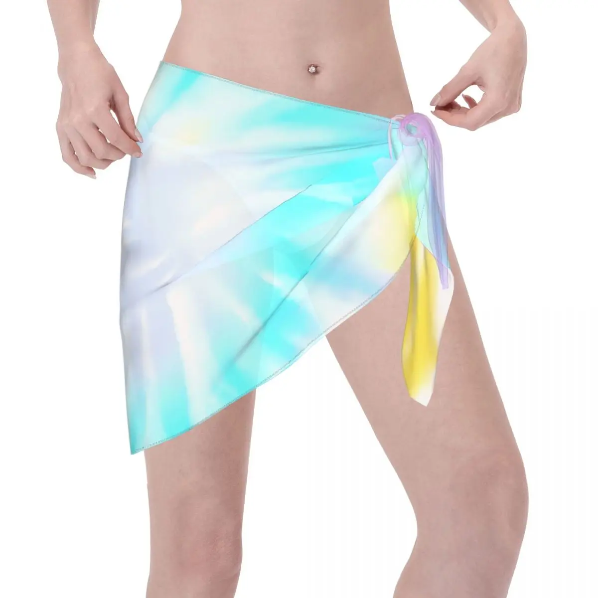 Benutzerdefinierte für Bademode Tie Dye Frauen kurze Sarongs Strand Wrap Frauen Strand Bikini Wrap Sarongs Badeanzug Cover up