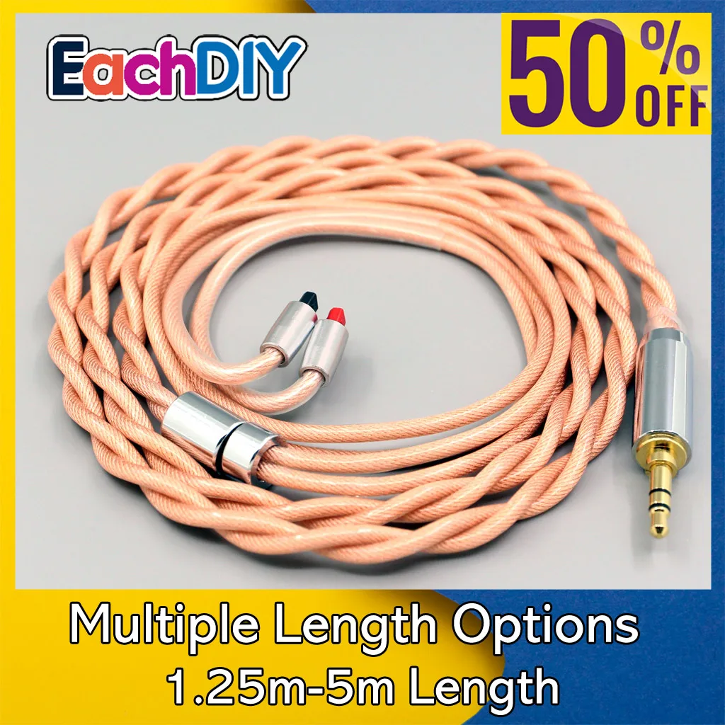 Тип6 756-жильный экранирующий кабель для наушников 7n Litz OCC для Audio-Technica ATH-IM50 IM70 IM01 IM02 IM03 IM04 2 ядра 2,8 мм LN008001