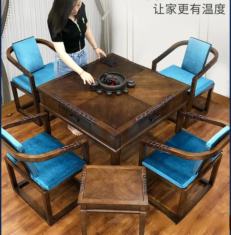 

Fully automatic household multifunctional mahjong machine and dining table dual-purpose