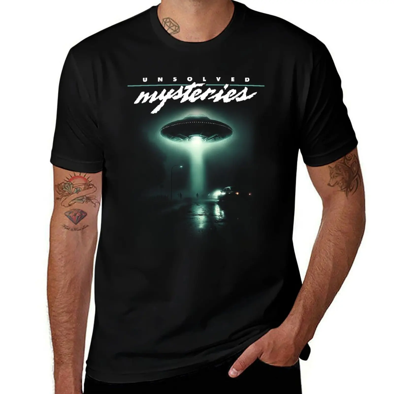 

Unsolved Mysteries - UFO T-Shirt man t shirts cotton funny t shirts dark humor man graphic t shirt T-Shirt