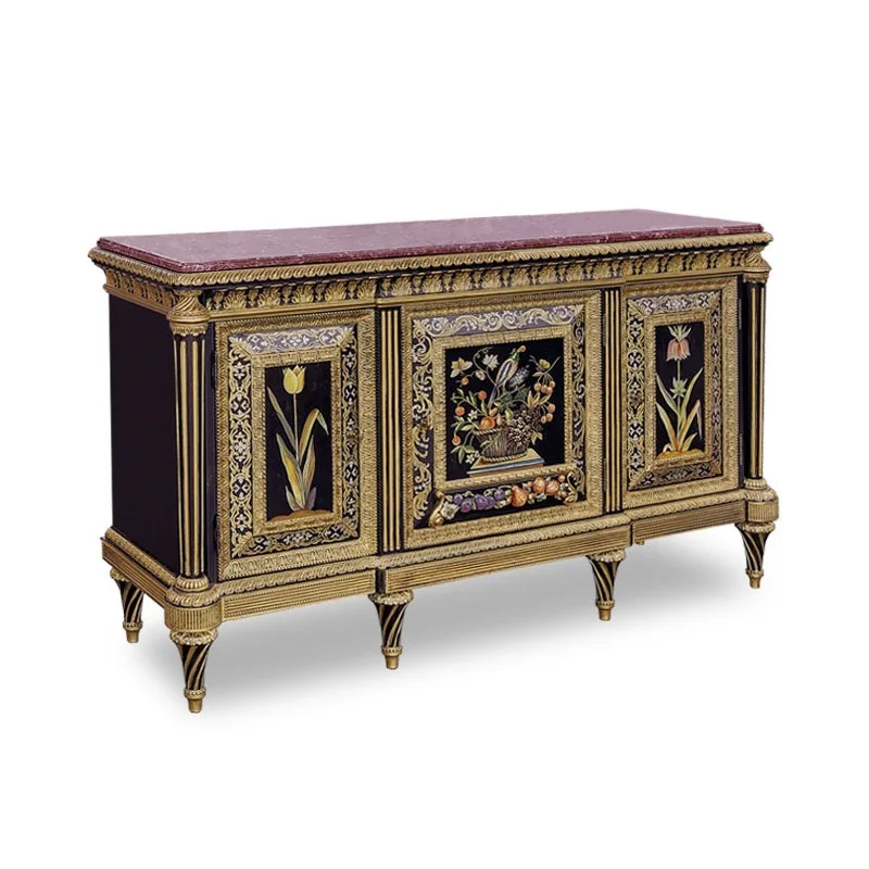 

French porch cabinet European living room foyer cabinet hand-painted porch cabinet furniture
