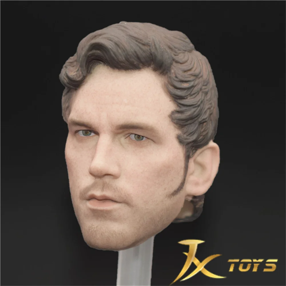 JXTOYS-021 1/6 Chris Pratt Mannelijke Hoofd Sculptuur PVC Soldaat Hoofd Carving Ster Acteur Fit 12 ''Action Figure Body collectie Speelgoed