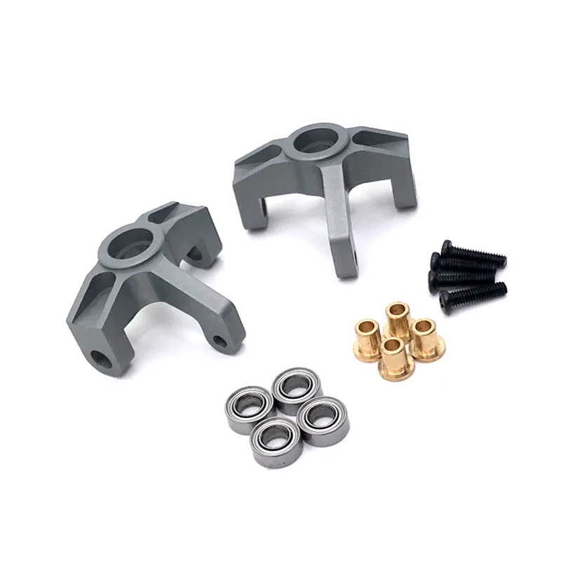 Cojinete de Metal para coche de control remoto, mejora de la taza de dirección delantera para LC Racing 1/14, WLtoys 144010, 144001, 144002, 124017,