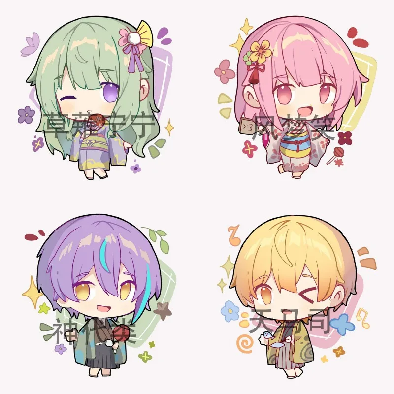 Project Sekai Colorful Stage KeyChain Women Wonderlands Showtime Key Chain Tenma Tsukasa Key Ring Kamishiro Rui Acrylic Keyring