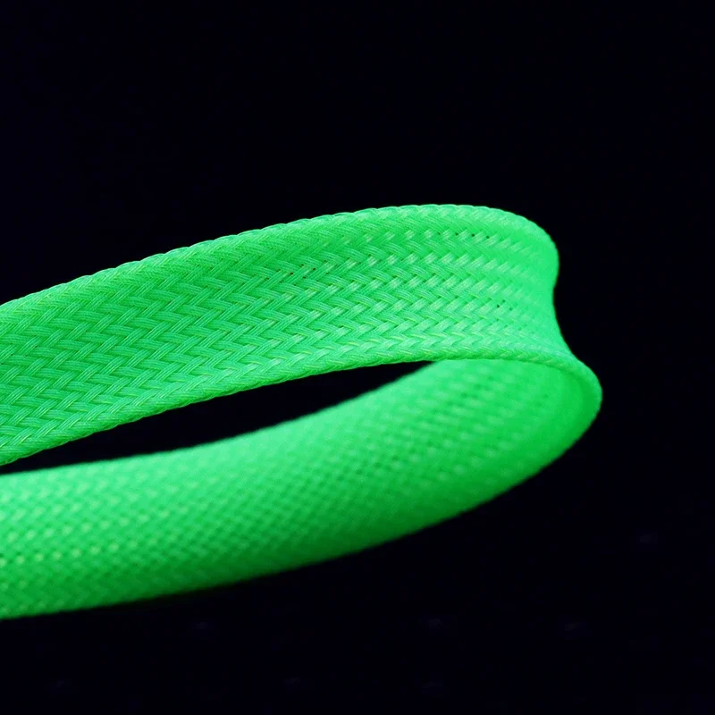 Green 2M/5M/10M PET Insulation Braided Sleeve 3/4/6/8/10/12/14/16mm Cable Protection Wire Harness Expandable Braid Sheath