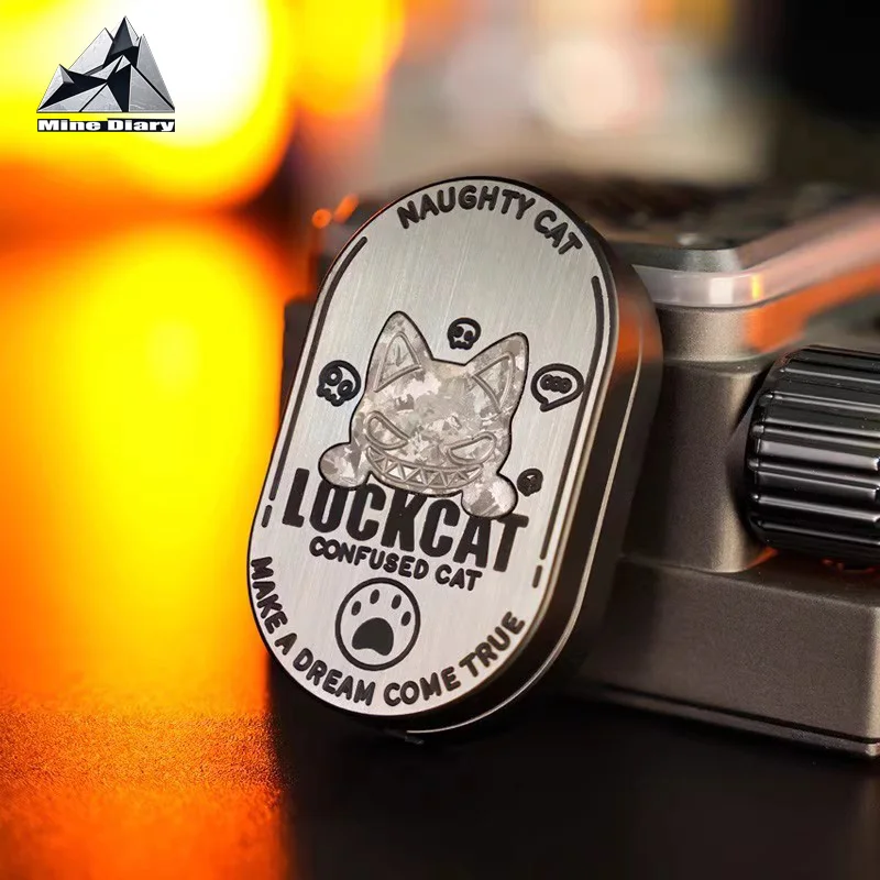 Cat God EDC Mechanischer Metall-Push-Slider Fidget Spinner dreht links und rechts 360° °   Stressabbau-Zappelspielzeug für Erwachsene