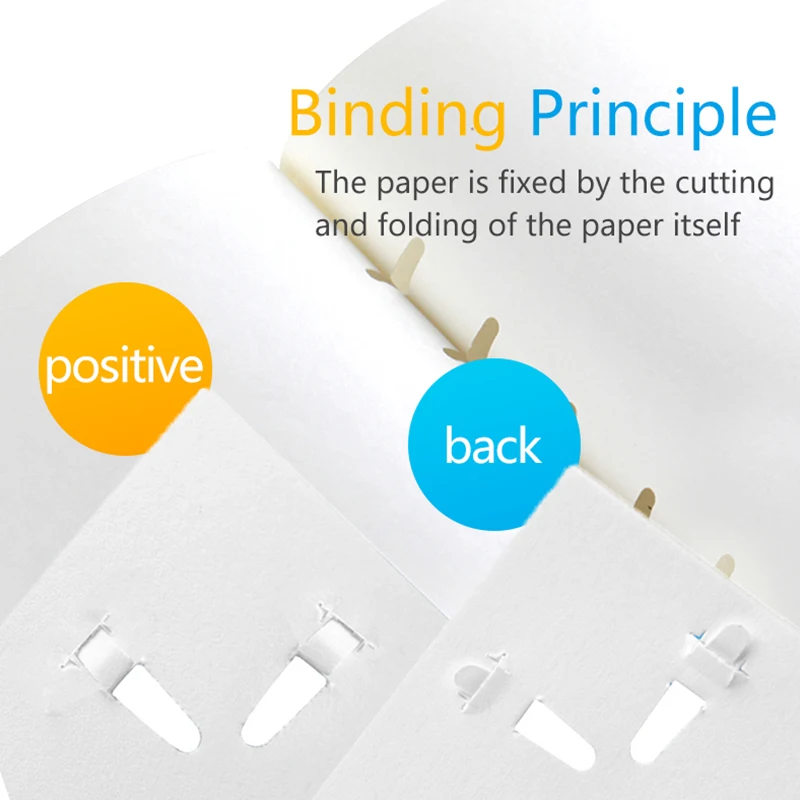 Book Paper Stapling Mini Portable Stapleless Stapler School Office Supplies New