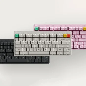 Oryginalna bezprzewodowa mechaniczna klawiatura Bluetooth NuPhy Node75 z nakładkami na klawisze PBT, baterią 3000mAh, RGB, ergonomiczna, z niskimi lub maksymalnie wysokimi przełącznikami.
