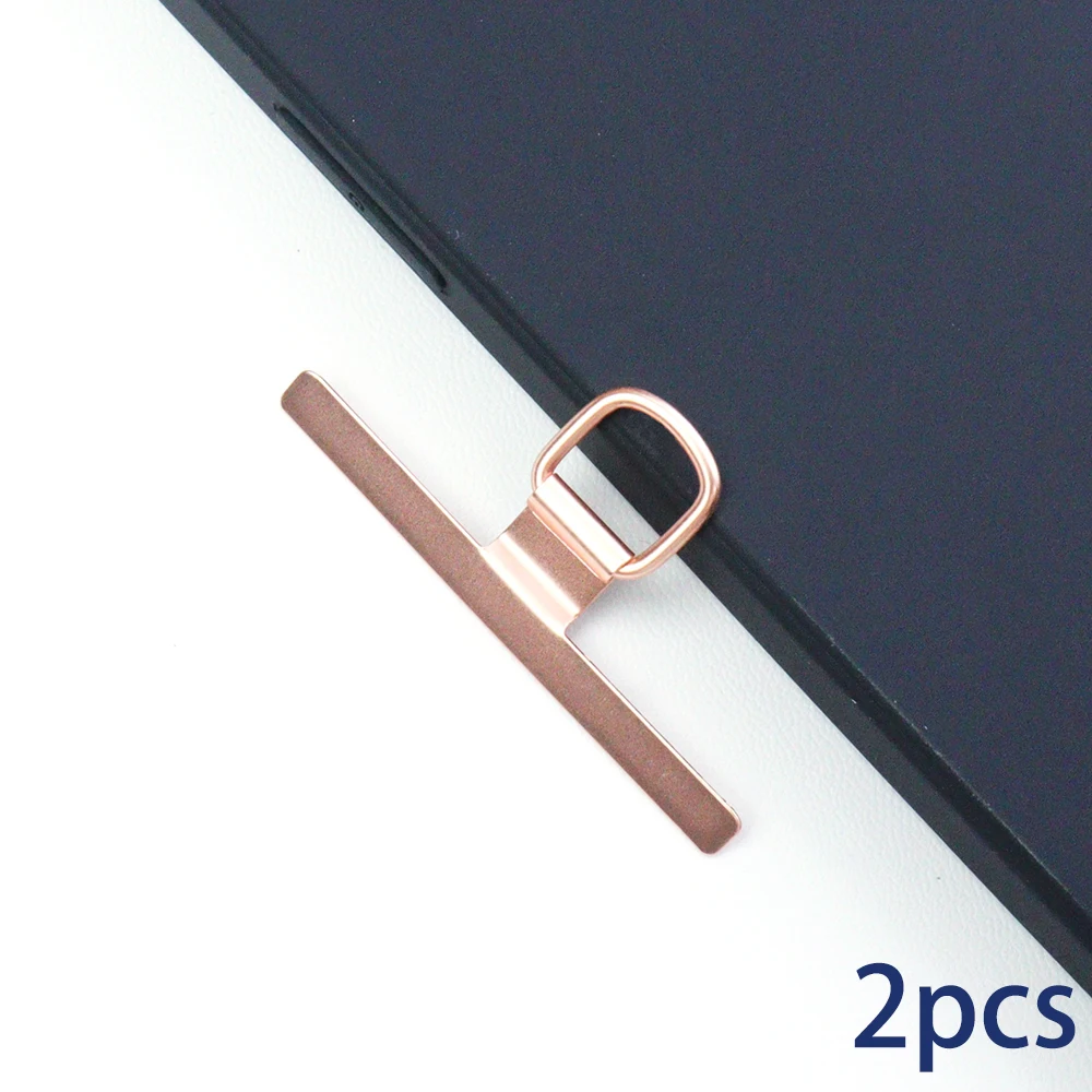2Pcs Universal Phone Lanyard Patch Metal Safety Slim Phone Strap Accessories