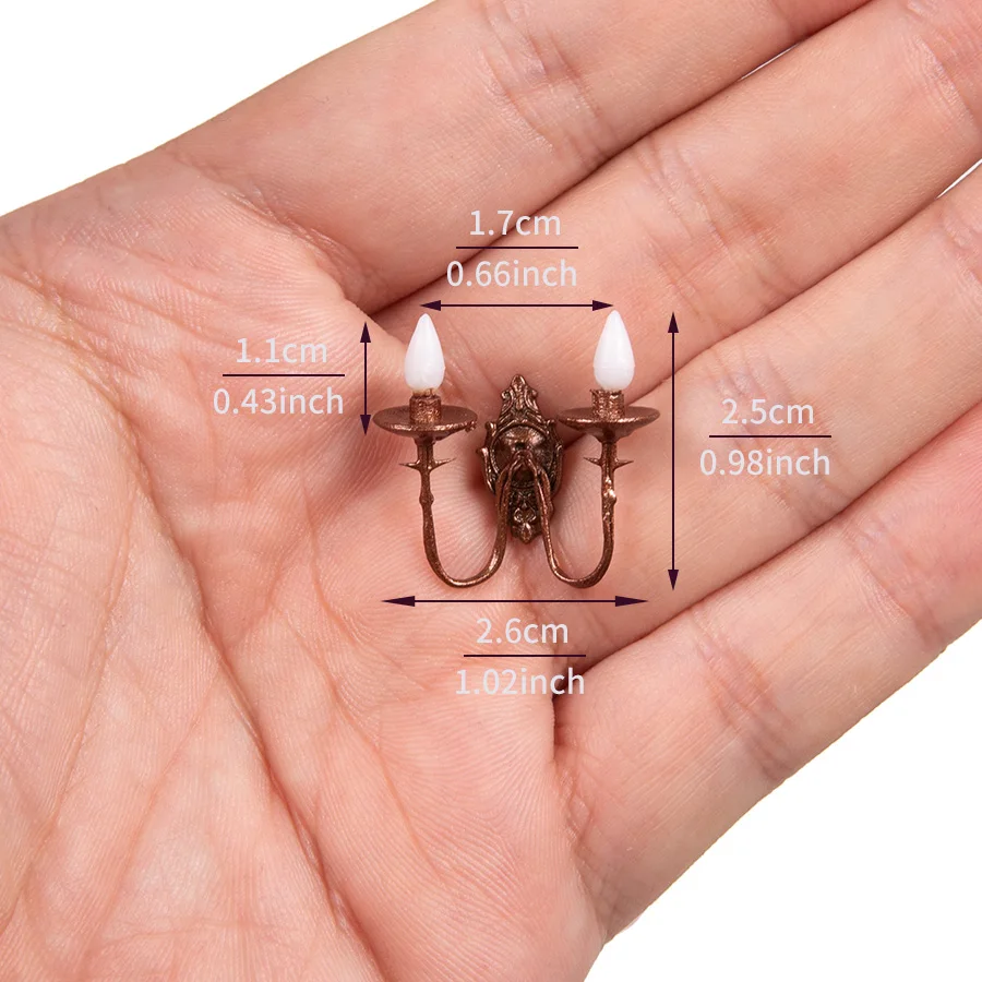 1 set lampada da parete in miniatura in scala 3V Ho con scatola batteria modello 1:87 giocattoli luce per layout di edifici di architettura/diorama/decorazione