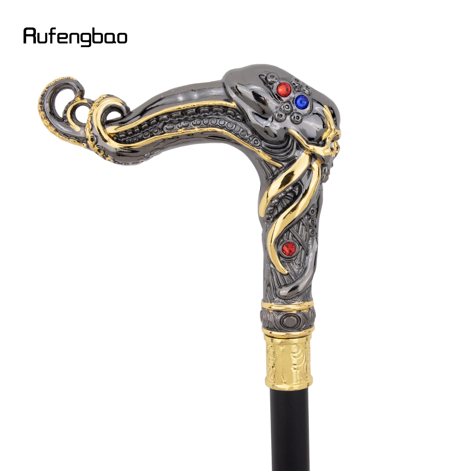 Black Yellow Skull Fish Squid Walking Cane Diamond Cane Decorative Stick Decorative Cosplay and Parties for Cosplay & Party 94cm view 5