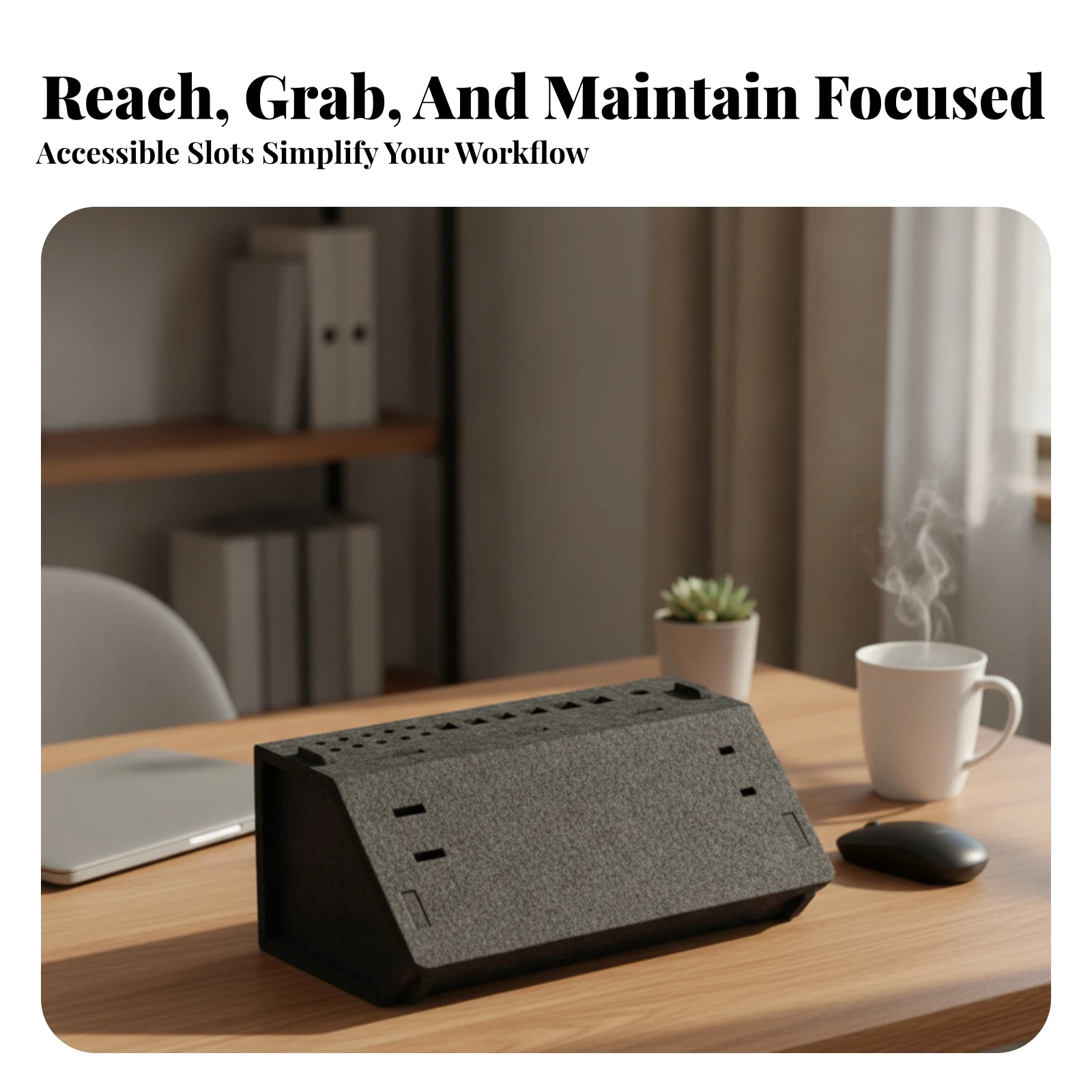 Felt Storage Box with Pushpins Detachable Felt Desk Organizer Tool Holder Box Space-Saving Multifunctional for Crafters