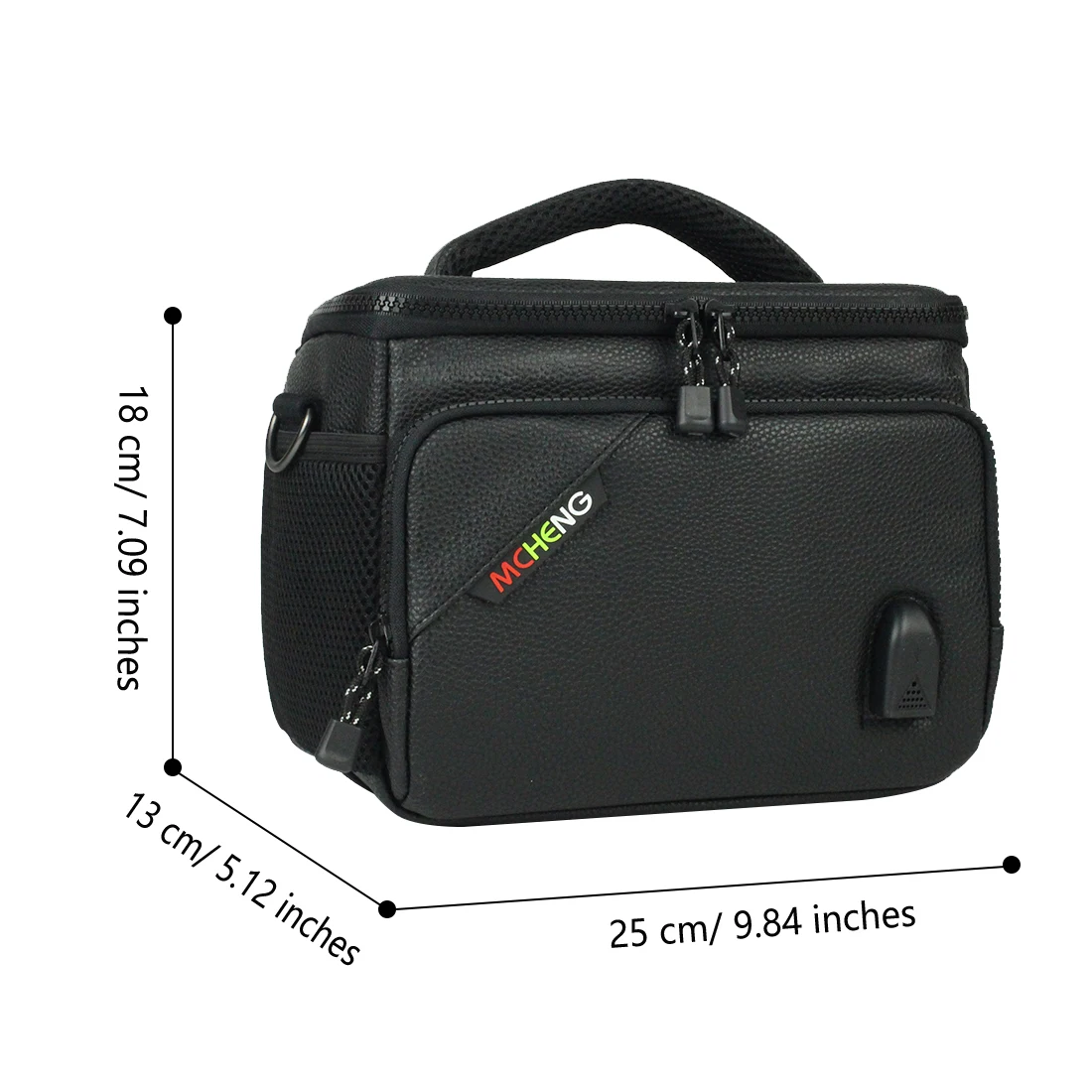 MCHENG Camera Bag Case, Camera Shoulder Bag with Adjustable Dividers