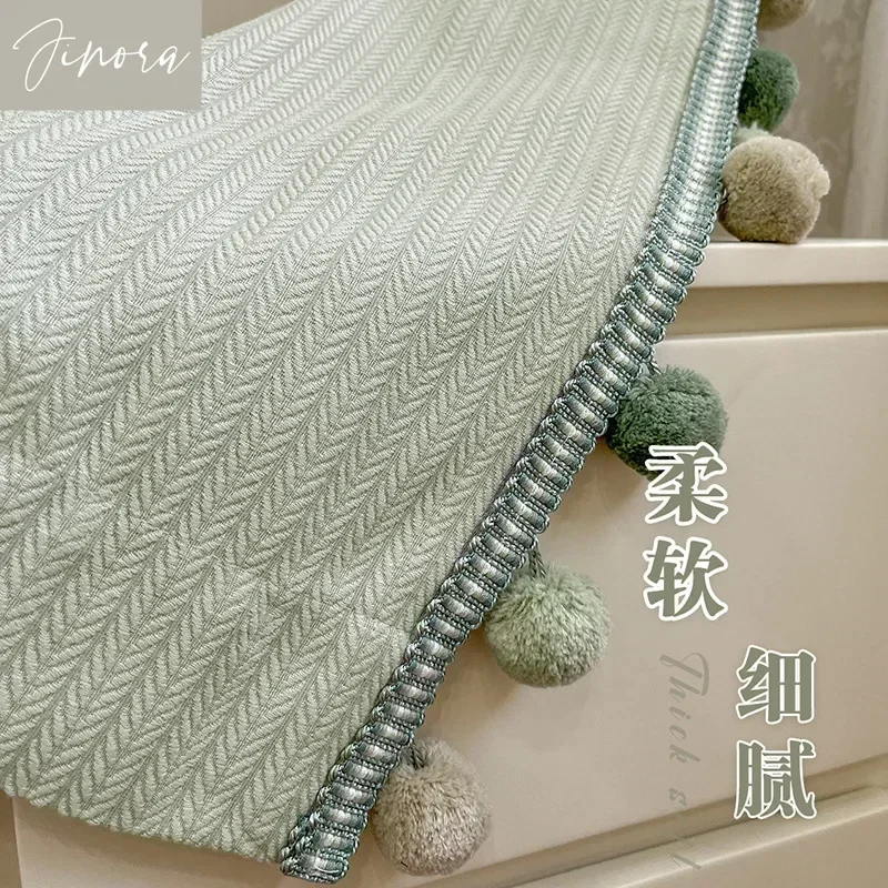 ستارة شعر من حبوب القمح والحليب الأخضر كرة شعر دانتيل بلون سادة لغرفة الأطفال ستائر للفتيات والأولاد لغرفة المعيشة وغرفة الطعام وغرفة النوم