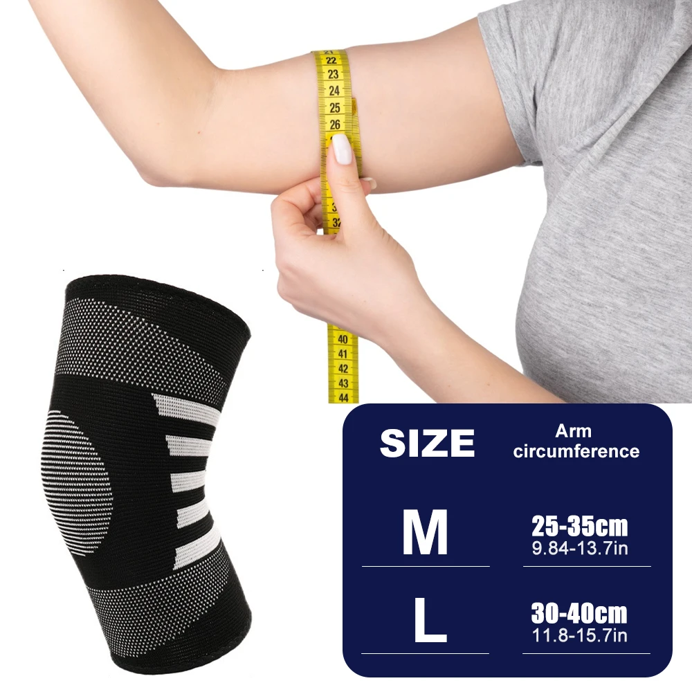 1PC Adjustable Elbow Brace for Tennis/Golfers Elbow Pain Relief - Compression Sleeve for Men/Women - Breathable Arthritis Suppor