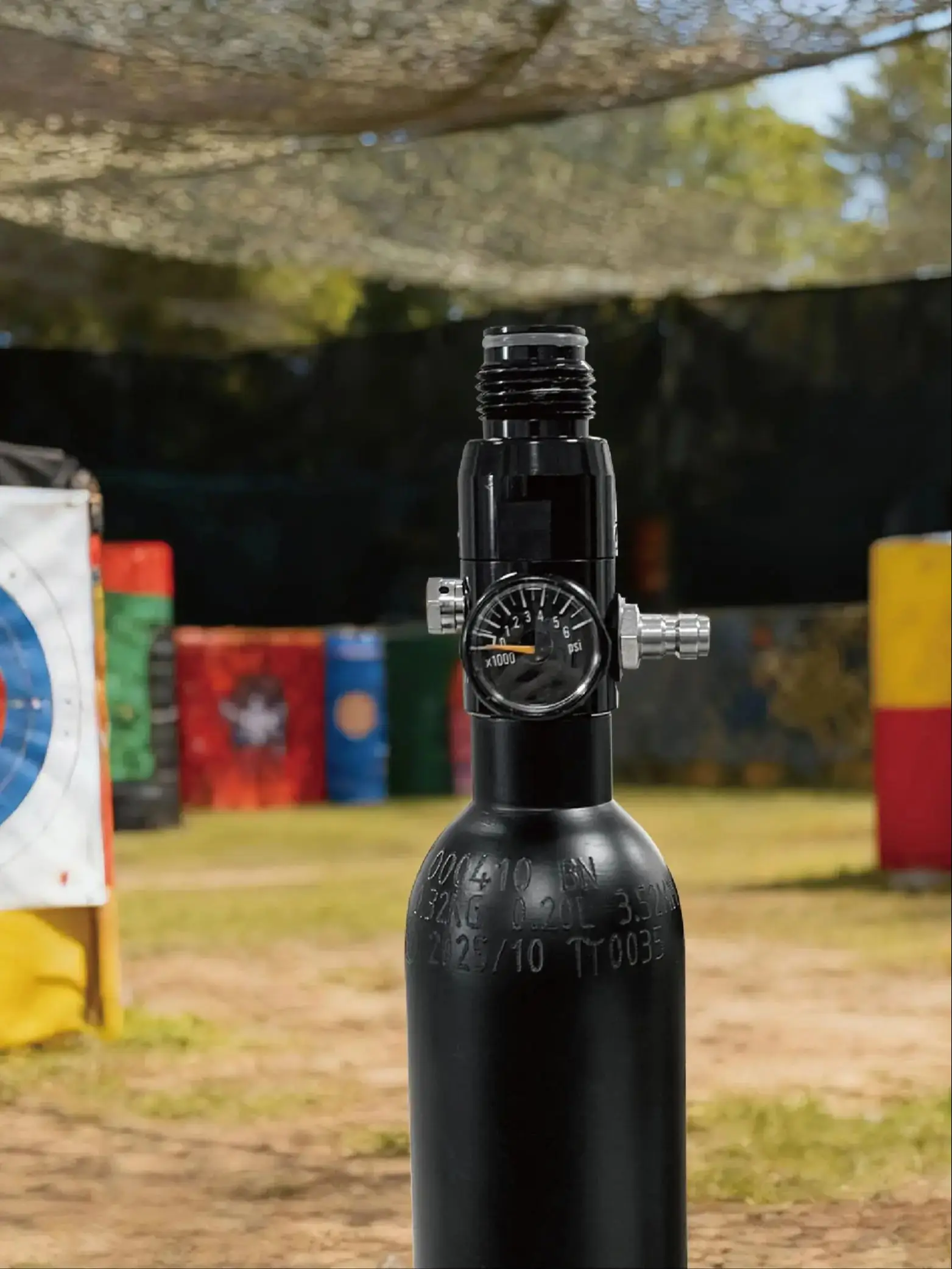 13ci/0.2L aluminium fles hpa luchttank met 3000psi ingang 800psi uitgang 5/8-18UNF inlaat en G1/2-14 uitlaatdraadregelaar - afbeelding 2