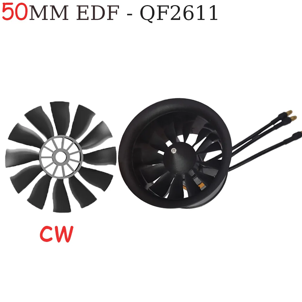 QX-MOTOR 3s/4s 50mm EDF 12 blades Ducted Fan CW CCW with QF2611 3300/4000/4600/5000kv Brushless motor For RC Airplane