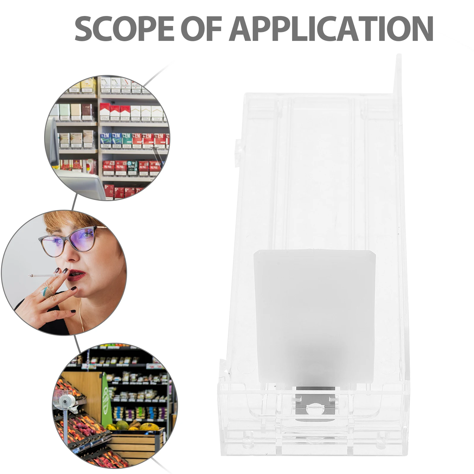 

2pcs Auto push Cigarette Display Case Clear Plastic Showcase Dispenser Rack Material Easy Install Store Space Saver